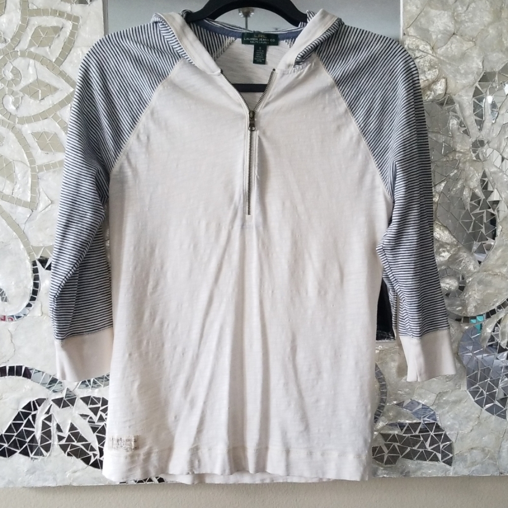 Lauren Jeans Co Hooded TShirt Small